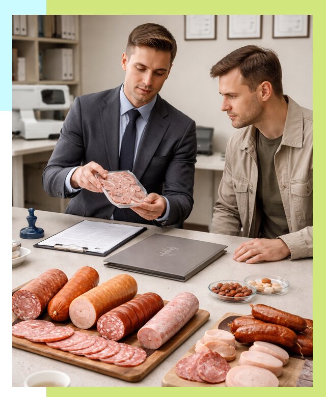 Сертификация колбасных изделий в Бирске от 7796 р. | Алешин-Брк